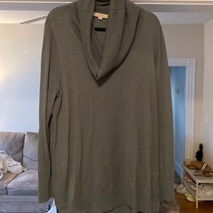 NWOT Loft xxl olive tunic sweater with cowl neck